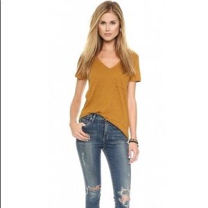 MADEWELL Soft Cotton Tee Spicy Saffron Gold Small